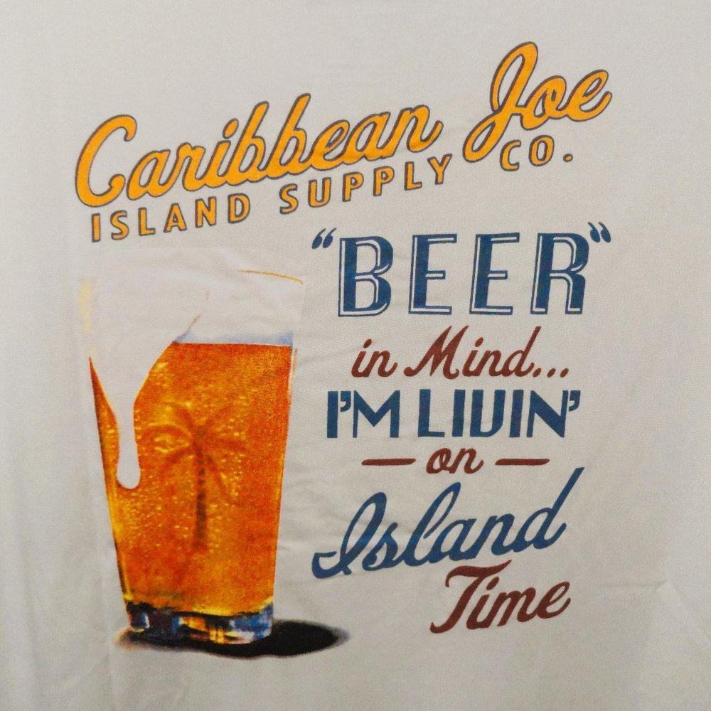 Caribbean Joe Beer in mind island time T NWT~2xl~UPF protection~quick dry - Picture 4 of 5